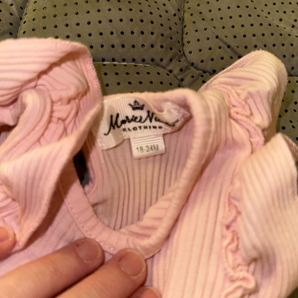Marie Nicole Pink Ruffled Baby Set - Picture 3 of 4
